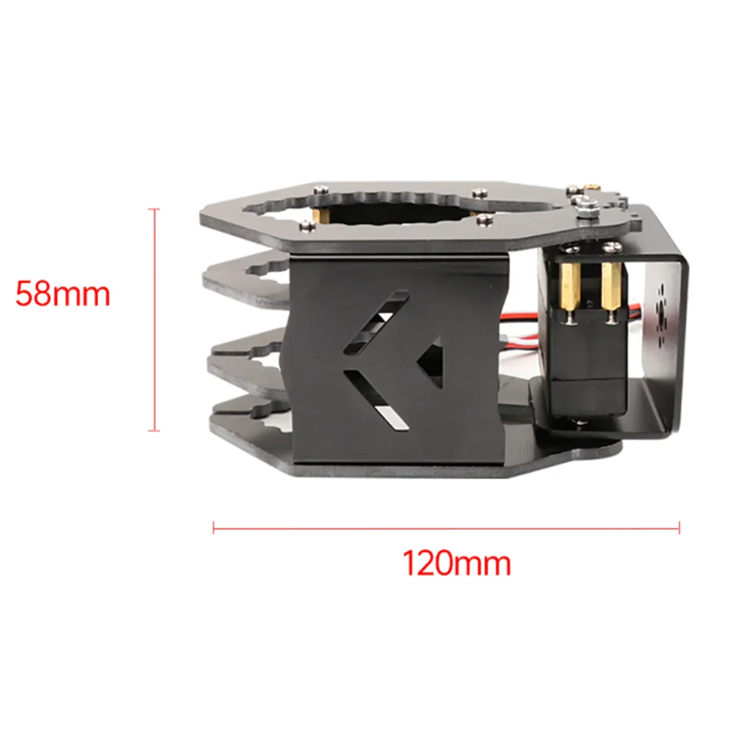 Black Metal Mechanical Gripper for Robot DIY