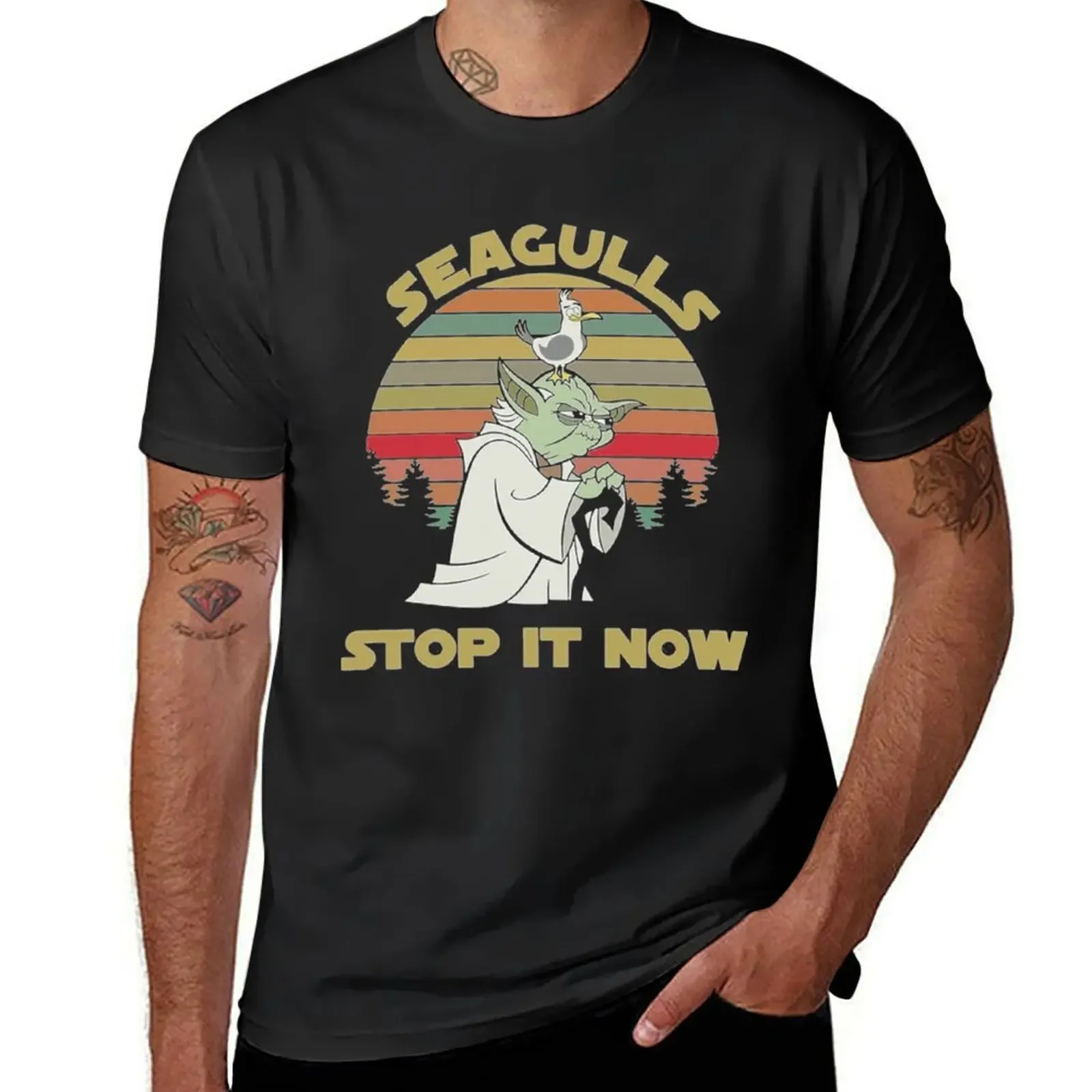 Seagulls stop it now T-Shirt shirts graphic new gifts and t-shirts funny shirt cotton Funny t-shirt fitted t shirts for men