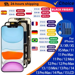 OLED For iPhone X Incell LCD For IPhone XS XR MAX LCD 11 Pro Touch Screen Digitizer 12 Pro Max 13 Mini 14 Plus Display 15 Parts