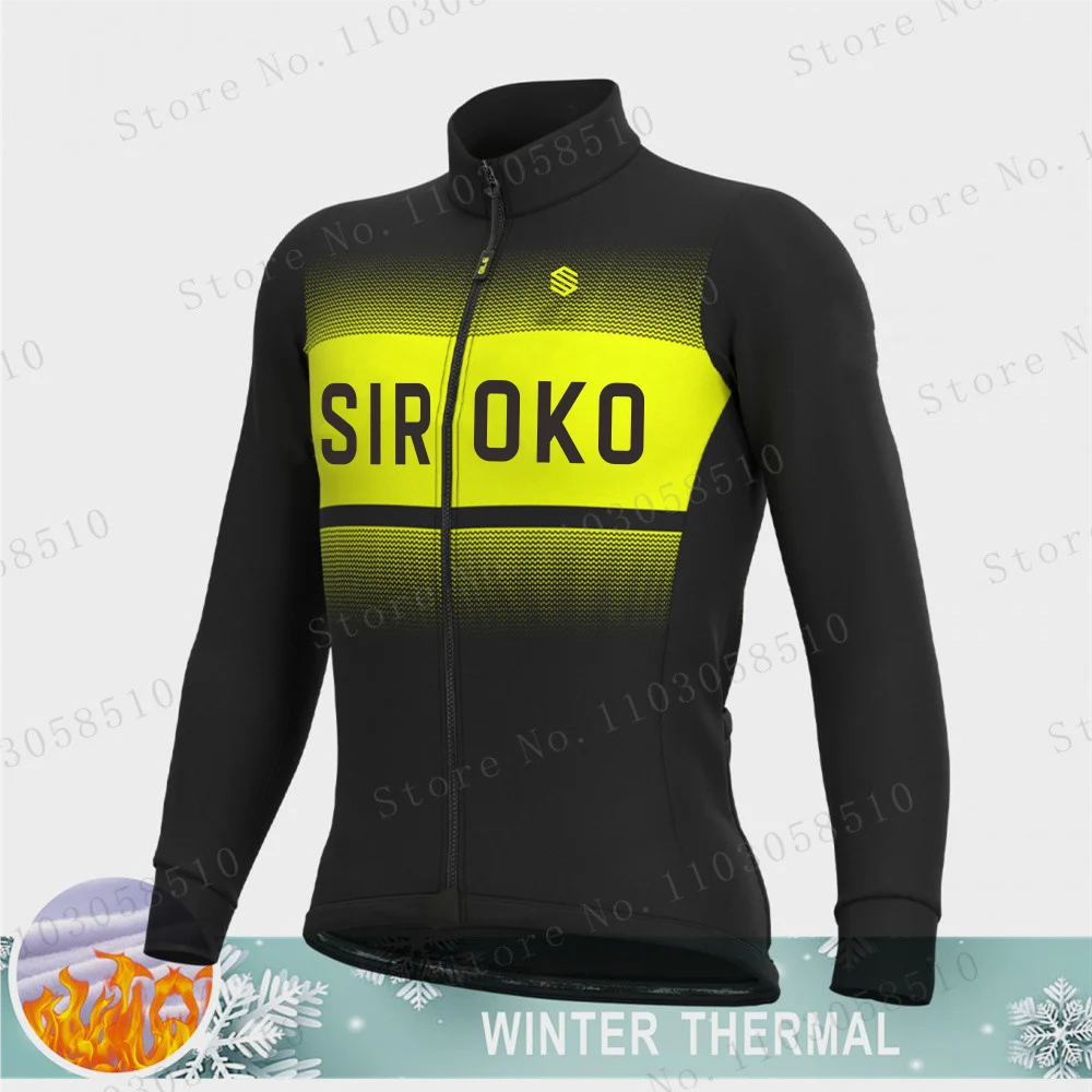 Siroko Kurtka Zimowa Termiczna Polarowa Męska Kurtka Kolarska Z Długim Rękawem Jersey Kombinezon Mtb Road Bike Odzież Ciclismo Hombres mtb