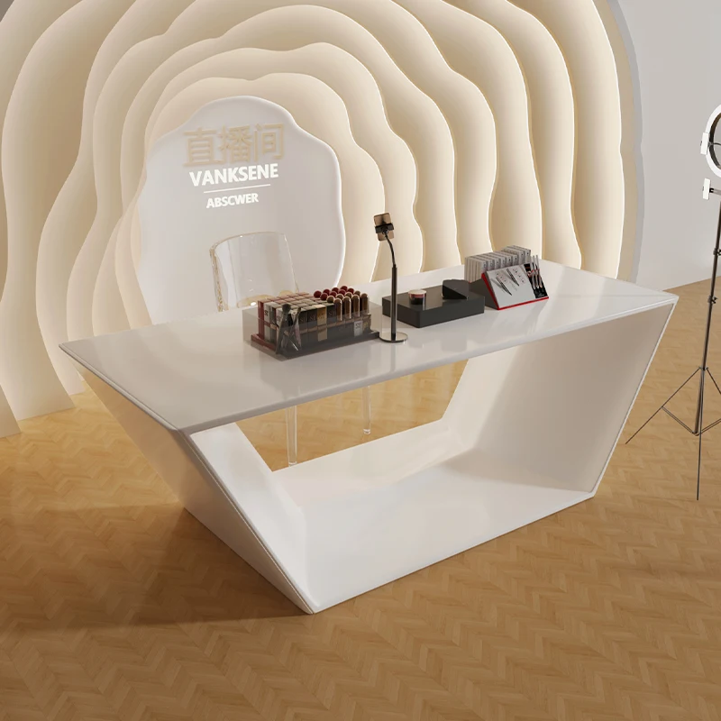 

Display Beauty Reception Desks Counter Aesthetics Business White Reception Desks Luxury Design Empfang Theke Office Furniture