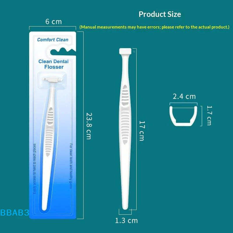 【B】Replaceable Dental Floss Sticks Oral Cleaning Reusable Floss Sticks Dentist Teeth Sticks Oral Care Hygiene Toothpick Tools