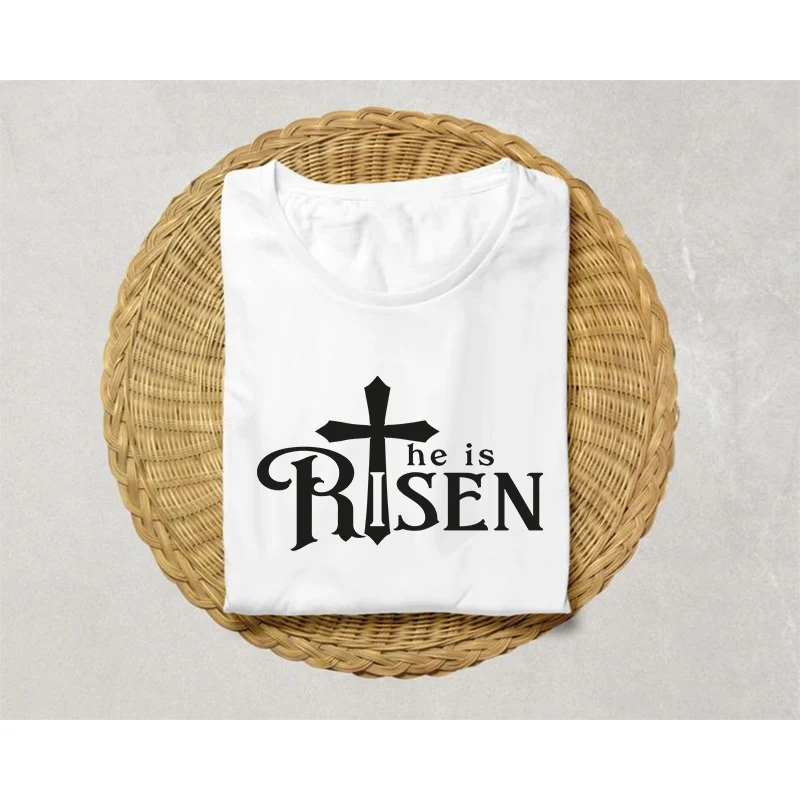 Easter Christ Iron On Heat Transfer Sticker Clothing Risen Jesus Prin Patch T Shirts Appliqued Thermals Transfer Sticker Fashion