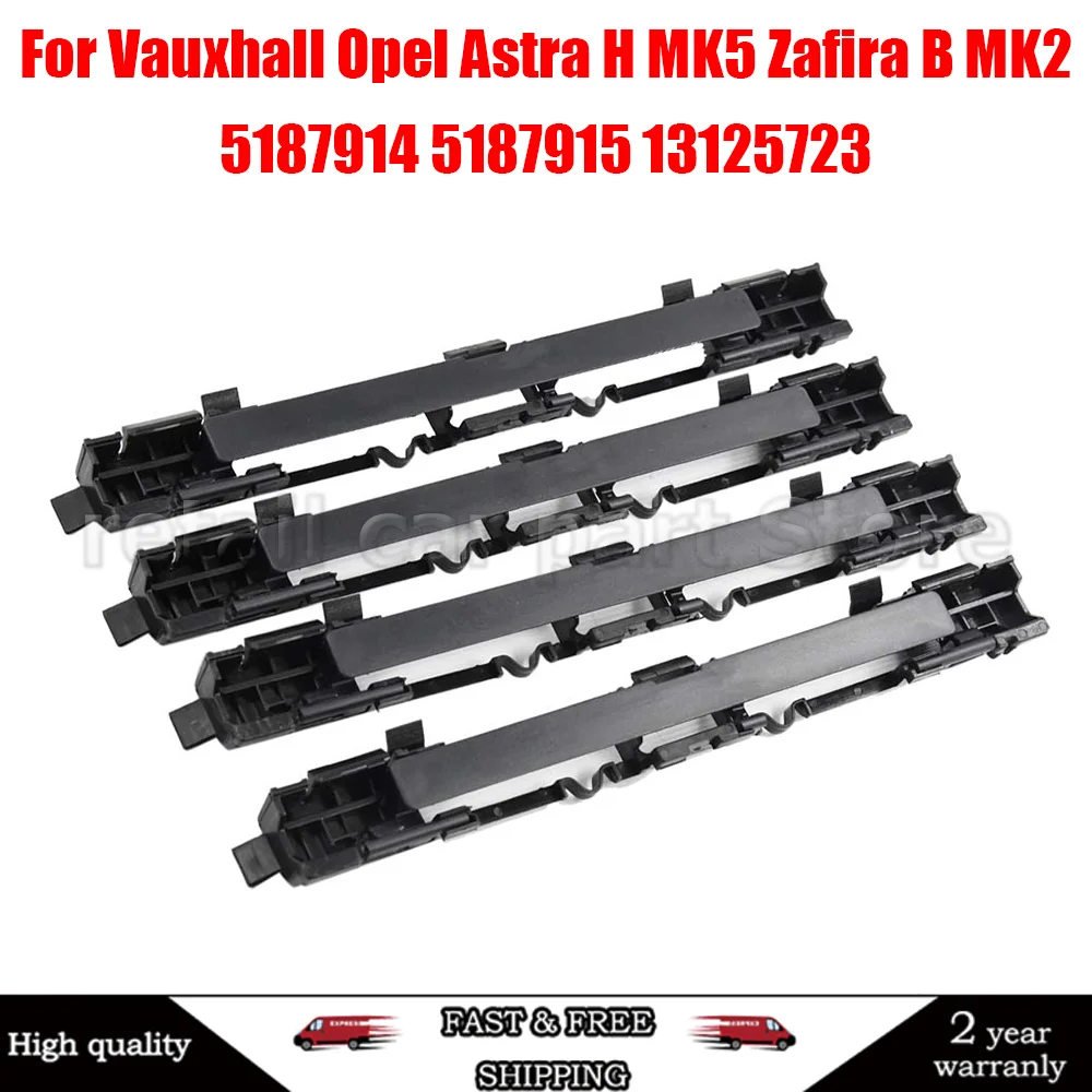 For Vauxhall Opel Astra H MK5 Zafira B MK2 4Pcs Car Roof Laggage Carrier Rail Trim Moulding Cover 5187914 5187915 13125723