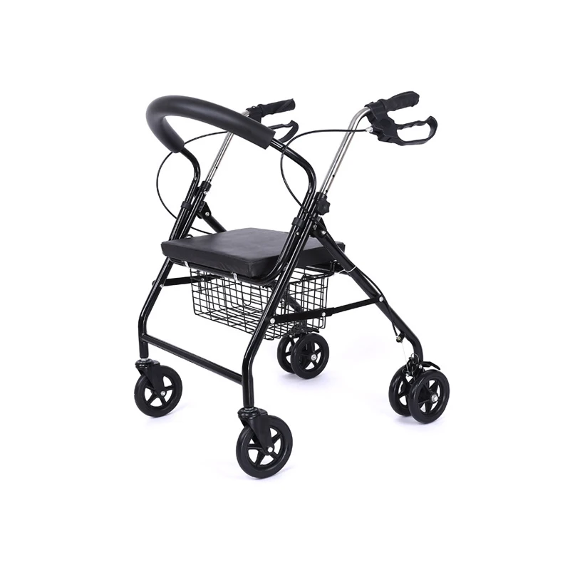 Frame Assisted walking Rollator Walker With Seat With Basket  walking aids for disabled seniors