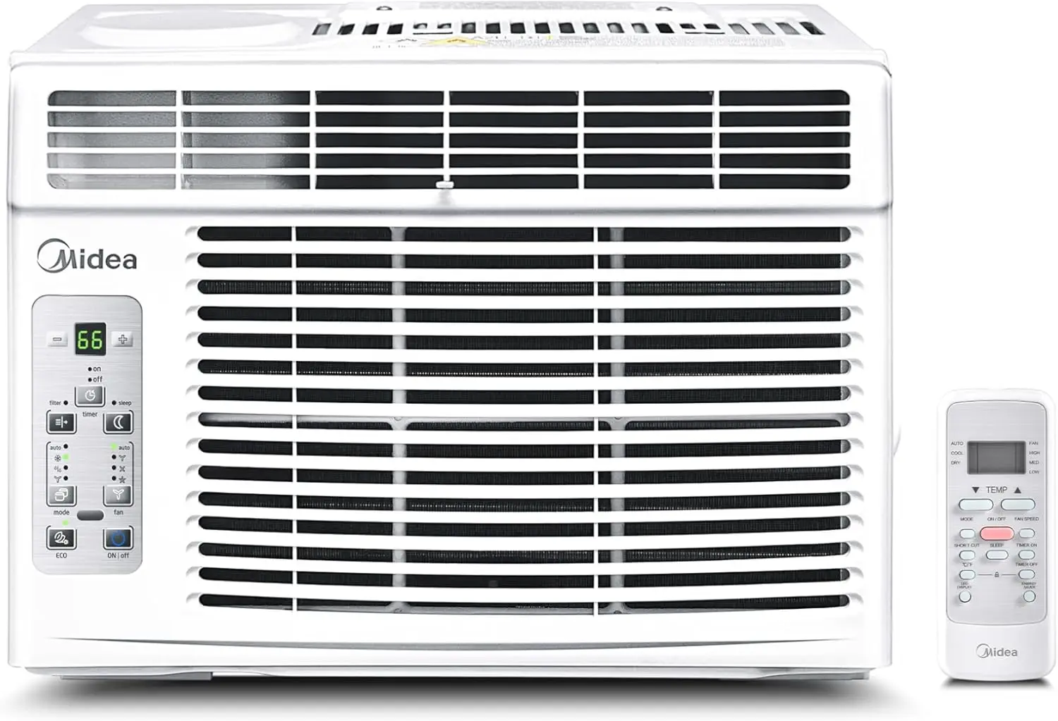 

Window Air Conditioner, Fan-Cools, Circulates and Dehumidifies up to 250 Sq Ft, LCD Remote Control, 6,000 BTU(2024 New), White