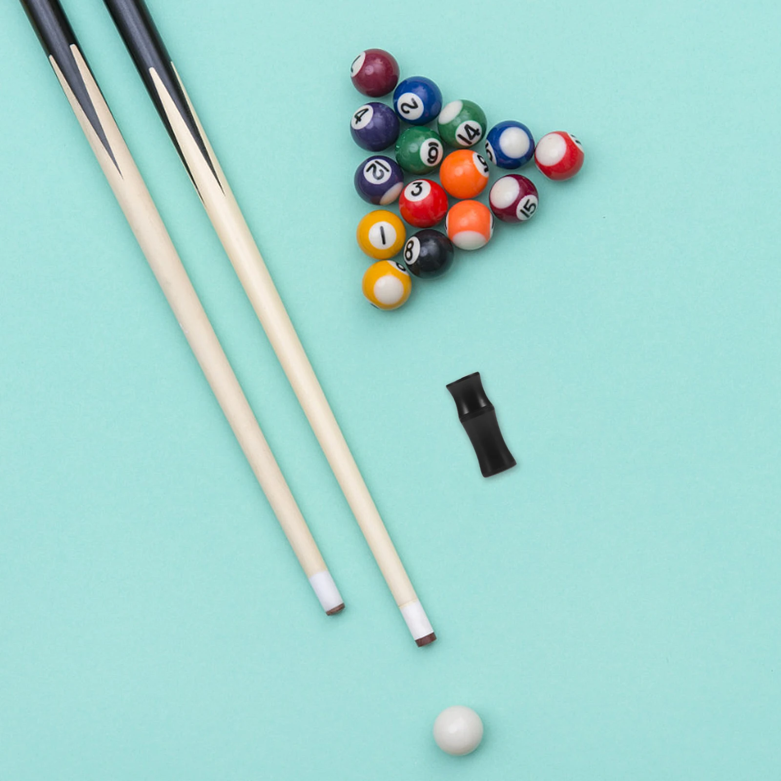 Kunststoff-Queue-Verbindungsschutz, schwarz, schnelle 8-Zahnkappen für Pool, Billard, Queue-Zubehör, schützt den Schaftkopf