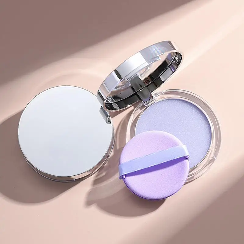 NEW Matte Face Powder Matte Lavender Oil Control Face Powder Long-Lasting Cosmetic Supplies With Mini Powder Puff For Women girl