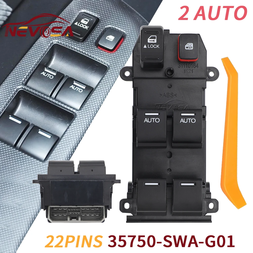 2 Auto For Honda Insight 2010-2014 Honda CRV 2008 2009-2011 LHD Electric Power Window Control Switch 35750-TM8-G11 35750-SWA-G01