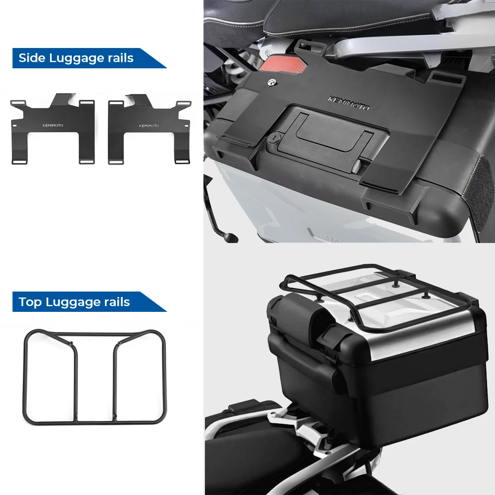 KEMOMOTO Luggage Rails For BMW Vario Case For BMW R1200 1250 GS R1200GS R1250GS LC ADV Adventure Luggage Racks Vario Cases 2022