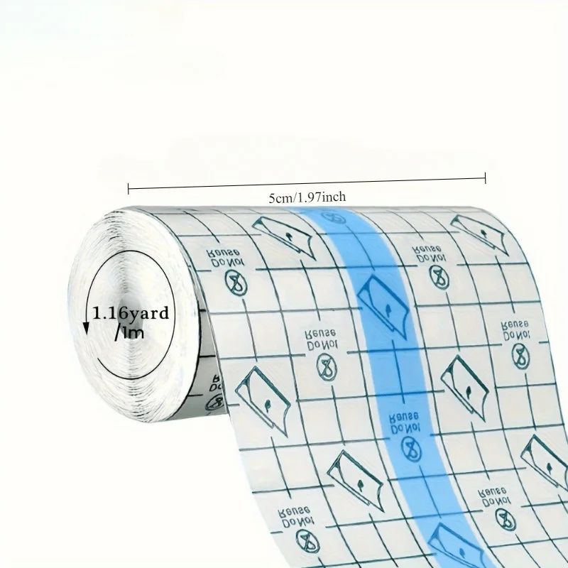 5 لفات من الضمادات الشفافة والقابلة للتمدد - مثالية للسباحة والاستحمام والعناية بالوشم، لاصق آمن بأنماط شبكية