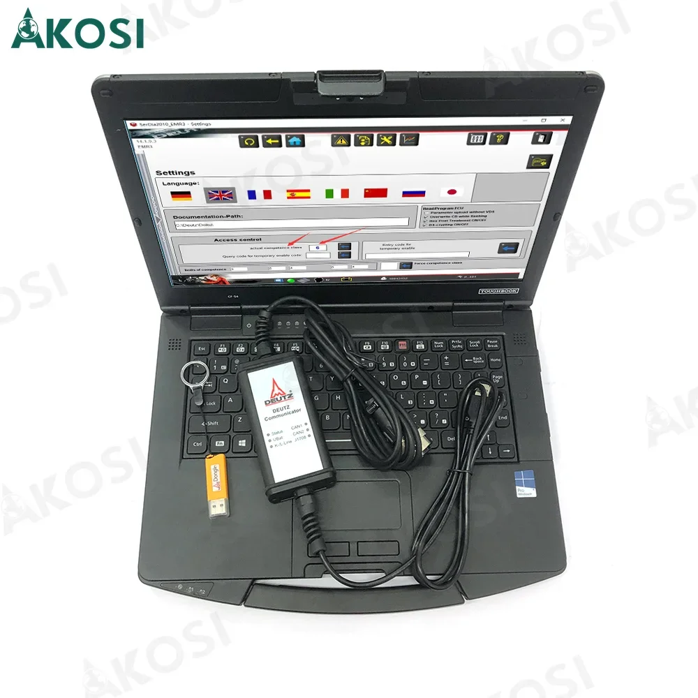 

For Deutz serdia 2010 Diagnose Kit with CF54 laptop for deutz engine communicator deutz decom diagnostic scanner