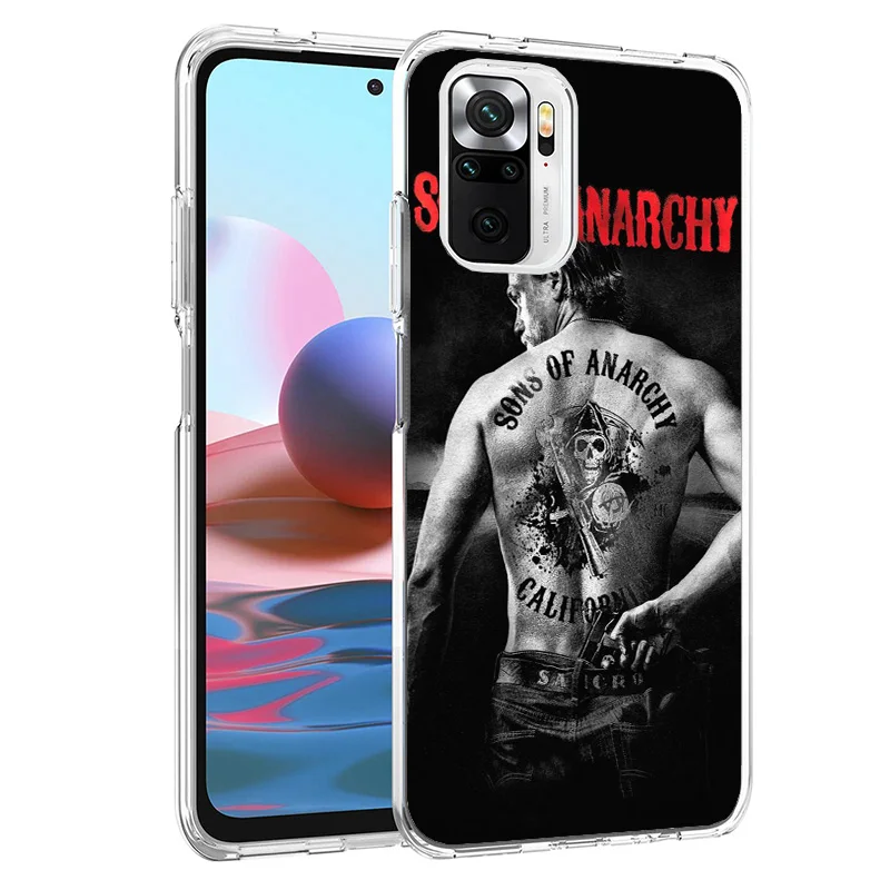 Sons Of Anarchy Black Phone Case For Xiaomi Redmi 12 12C 10 10C 10A 9 9A 9C 9T 8 8A 7 7A 6 Pro 6A K70 K60 K40 K20 S2 Print Cover