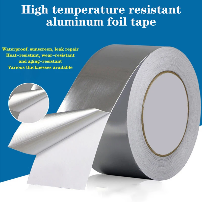 

Thermal Resist Duct Repairs Aluminium Foil Adhesive Sealing Tape High Temperature Resistant Foil Adhesive Tape