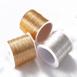 5 Meters 0.3mm-0.6mm Silver Gold Plated Copper Wire For Jewelry Making DIY Beading Wire Jewelry Cord String For Craft Making