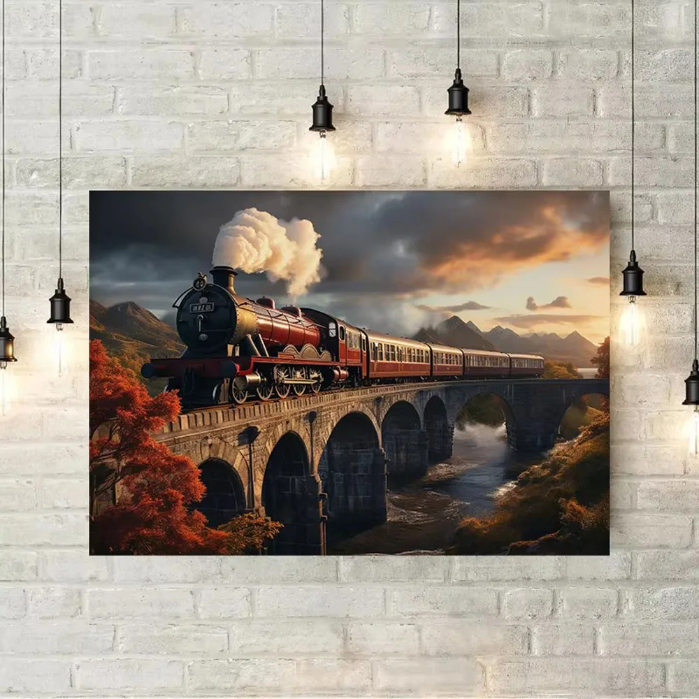 الظلام الأكاديمية السحرية القلعة قطار المدرسة الفن 5D Diy بها بنفسك فسيفساء الماس اللوحة الخيال معالج سحري البومة كتاب الجدار الديكور هدية