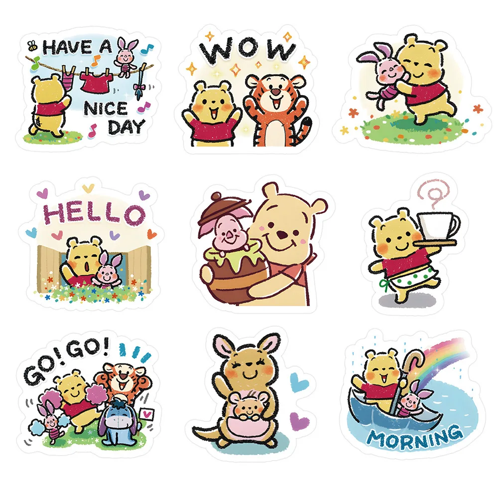 10/30/64 قطعة ديزني Kawaii مضحك بوه الدب ملصق شخصية الكرتون لطيف الكتابة على الجدران ملصق مضاد للمياه الاطفال لعبة للأمتعة #4