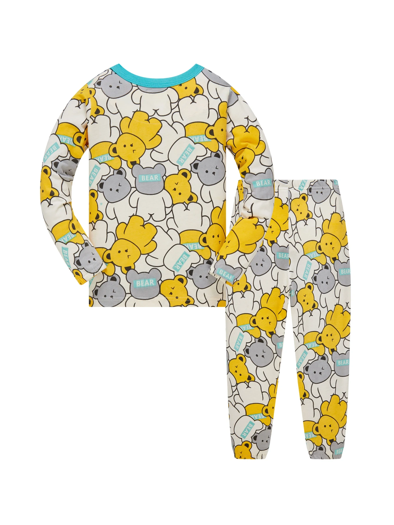 Children's pajamas,100% cotton  long sleeved pants  2ps  air-conditioned clothing,   cartoon pattern, comfortable sleepwear set