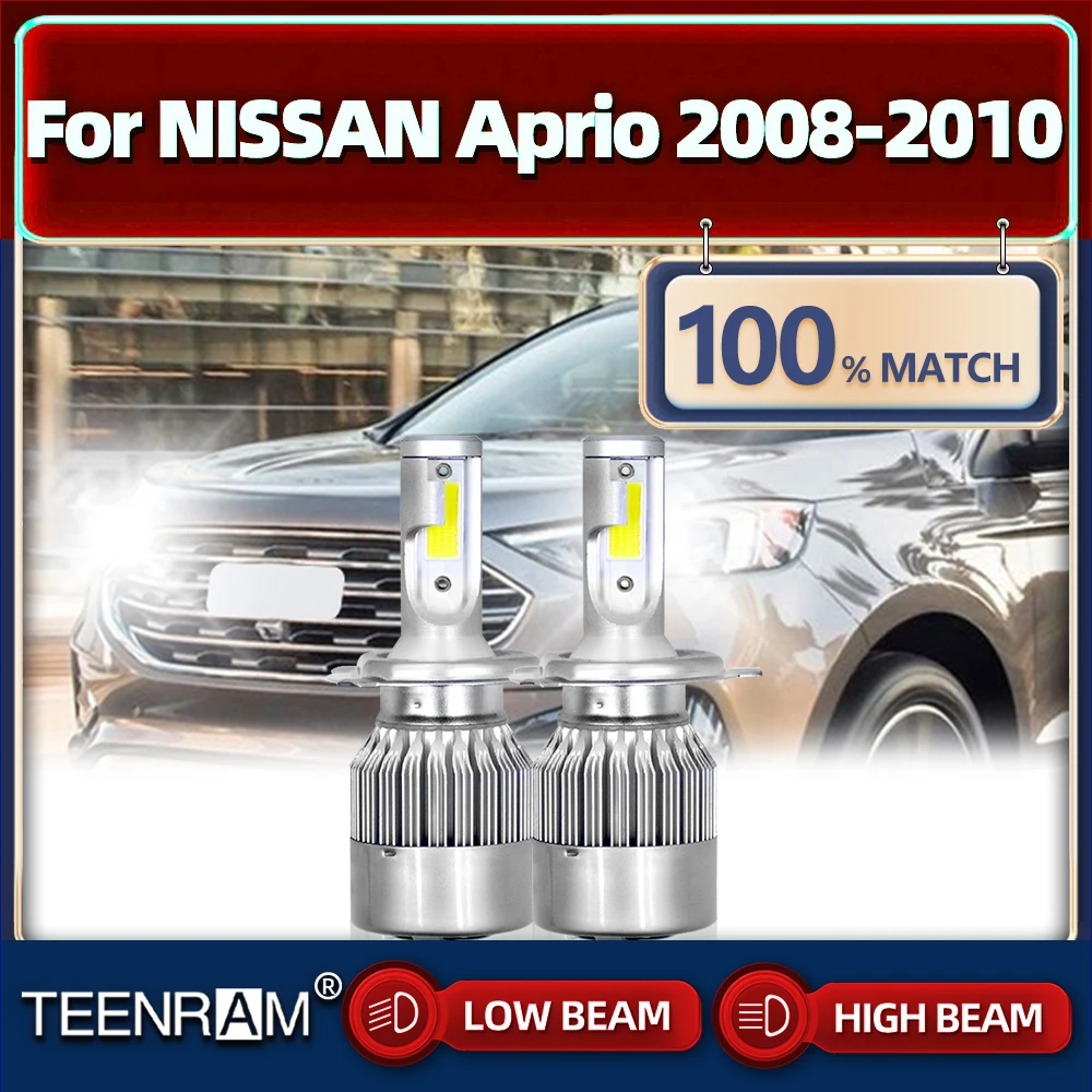 

H4 Led Headlight Bulbs 20000LM Super Bright Car Light High Low Beam Auto Lamps 12V 6000K White For NISSAN Aprio 2008 2009 2010