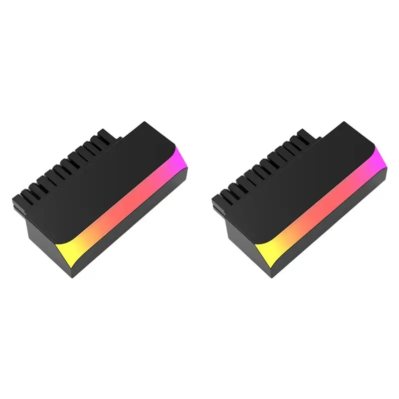 ABIJ-2X ATX 24Pin To 90° ARGB Power Adapter Motherboard Power Supply Cable Connectors Modular DIY Mounting Black