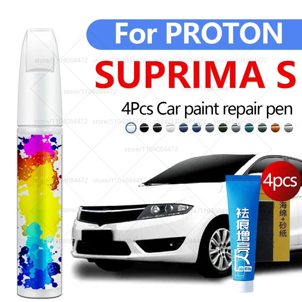 

Ручка для ремонта автомобильной краски для 2013-2018 PROTON SUPRIMA S, аксессуары для ремонта царапин, 4 шт., синий A0203, черный A0216, белый A0157, красный
