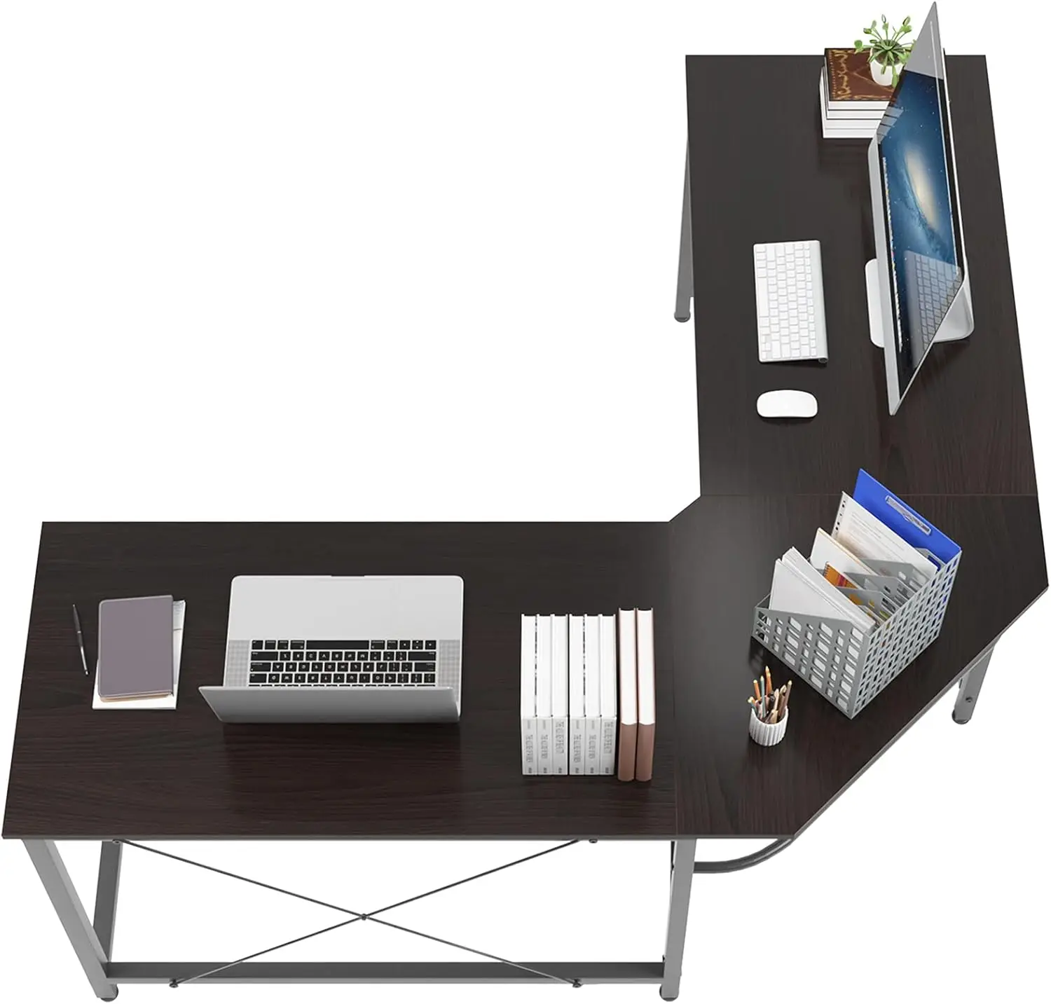 L Shaped Office Desk, L Desk Computer Corner Desk, 59 x 59 inches Large L Shaped Desk for Home Office, Sturdy Writing Desk