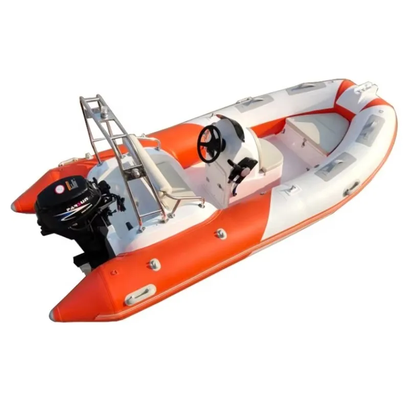 2025 420cm Console Rib Hypalon Inflatable Boat 6-Person Rowing Boat for Sale