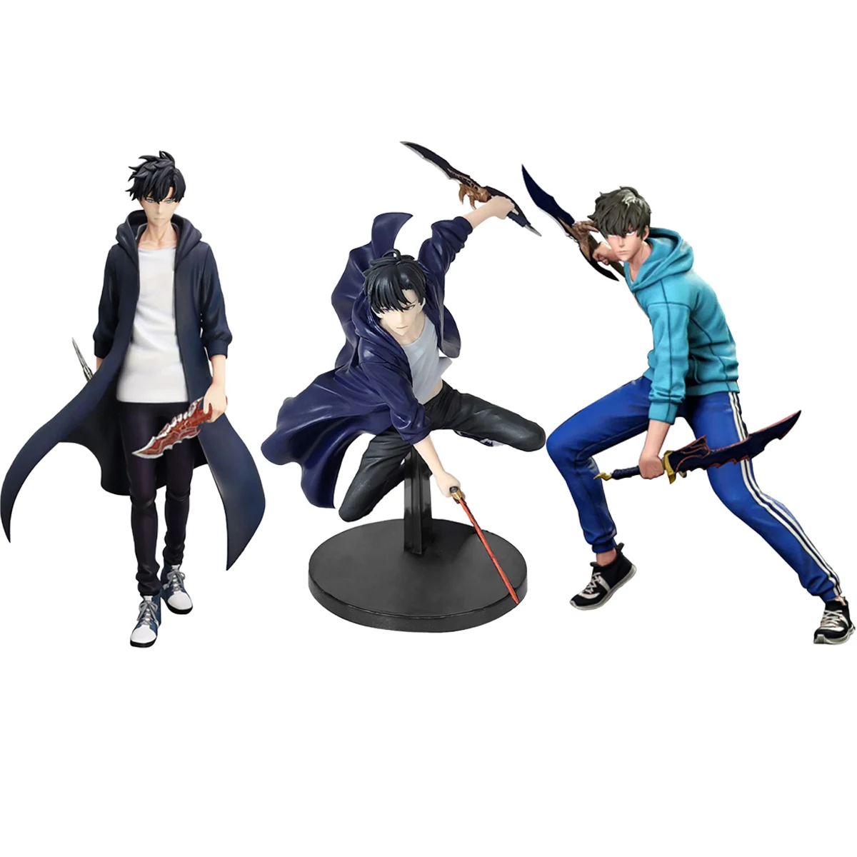 

Solo Anime Figure Sung Jinwoo standing Action Figure Sung jin woo figura handsome statue Model Anime Collection Boys Gifts