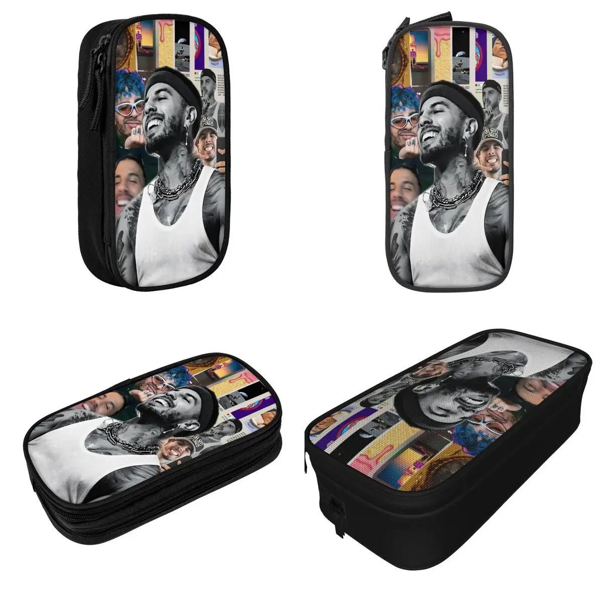 Creativo Rauw Alejandro Singer Rapper Astucci per matite Astuccio Portapenne per ragazza Ragazzo Borsa grande per materiale scolastico