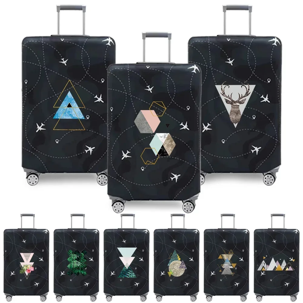 Luggage Covers 18-32inch Protector Travel Luggage Suitcase Protective Cover Stretch Dust Covers Print Shape Series