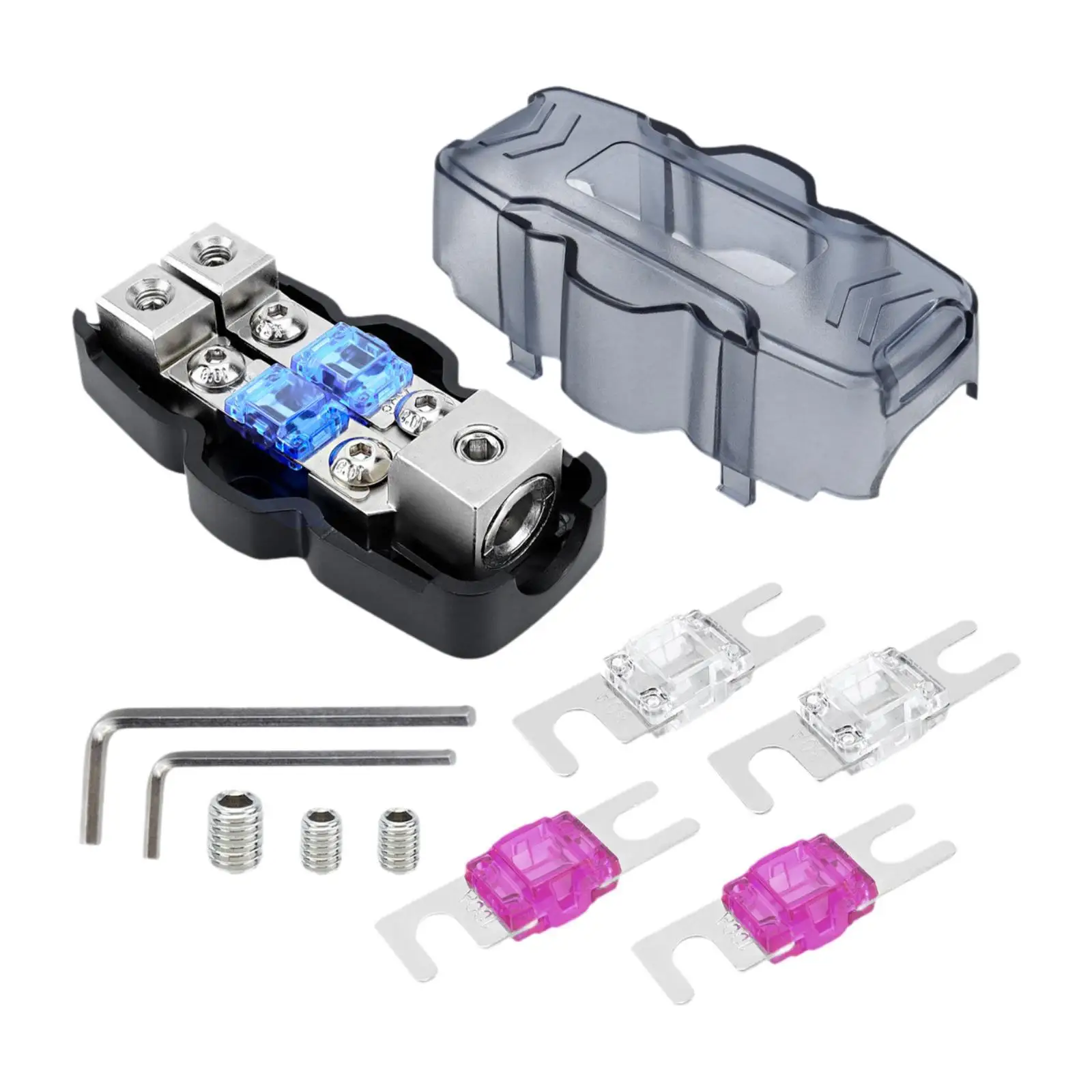 Sicherungs verteiler block 60a 80a 100a tragbarer kompakter 1-in-2-Sicherungshalter Kfz-Sicherungs kasten für Autos Schiffe rvs Yachten
