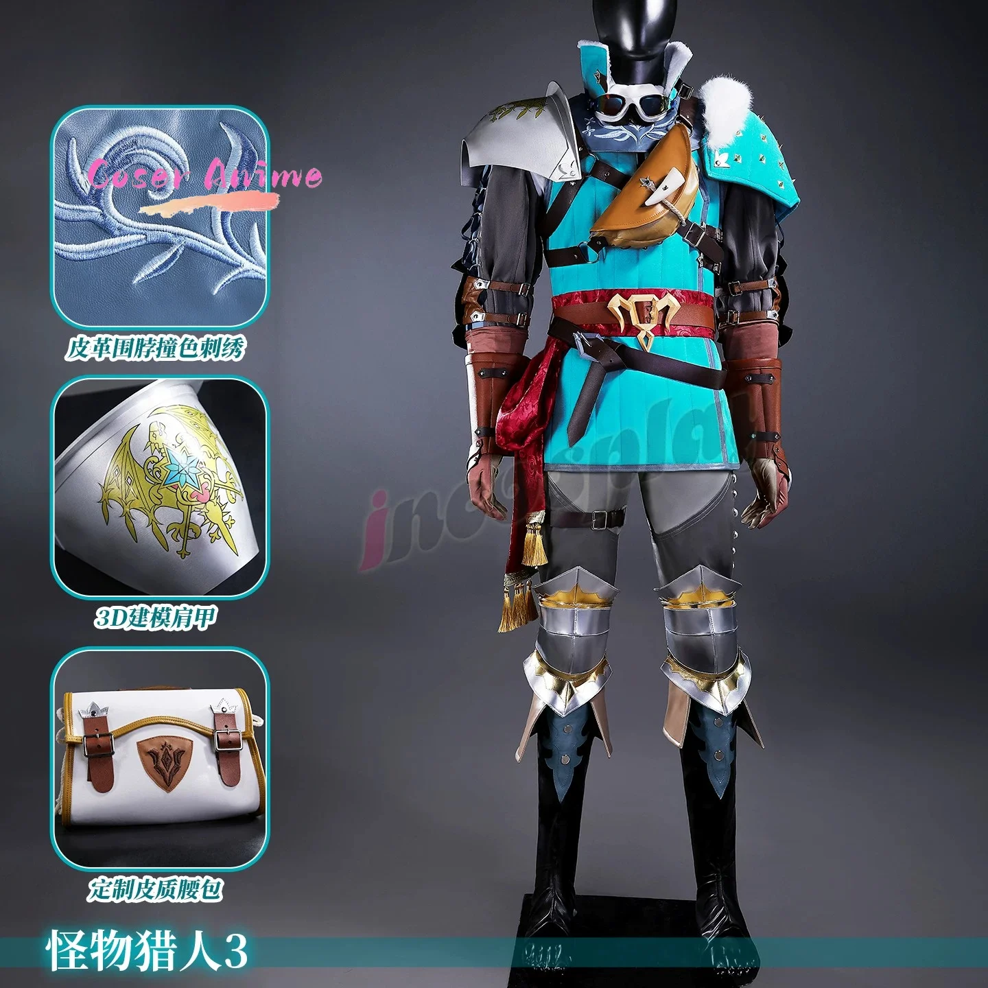 Disfraz de Monster Hunter Tri para hombre, uniforme de Cosplay, uniforme para fiesta de Carnaval y Halloween, ropa para juego de rol, ropa navideña