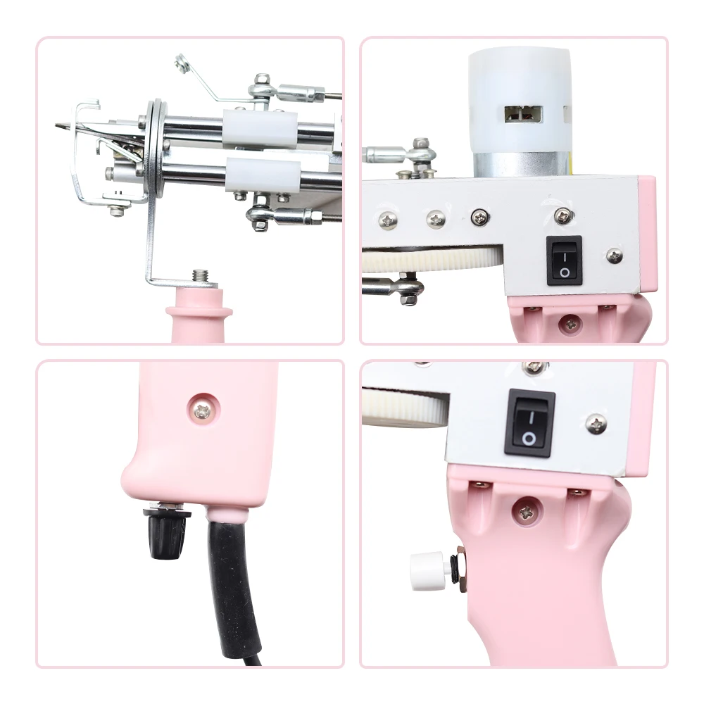 New tufting gun 2 in 1 electric carpet tufting gun can do cutting pile and loop pile pistol carpet weaving flocking power tool