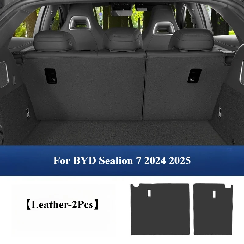 

For BYD Sealion 7 2024 2025 Car Rear Row Seat Back Protective Pad Leather Anti-scratch Protective Cushion Cargo Liner Protector