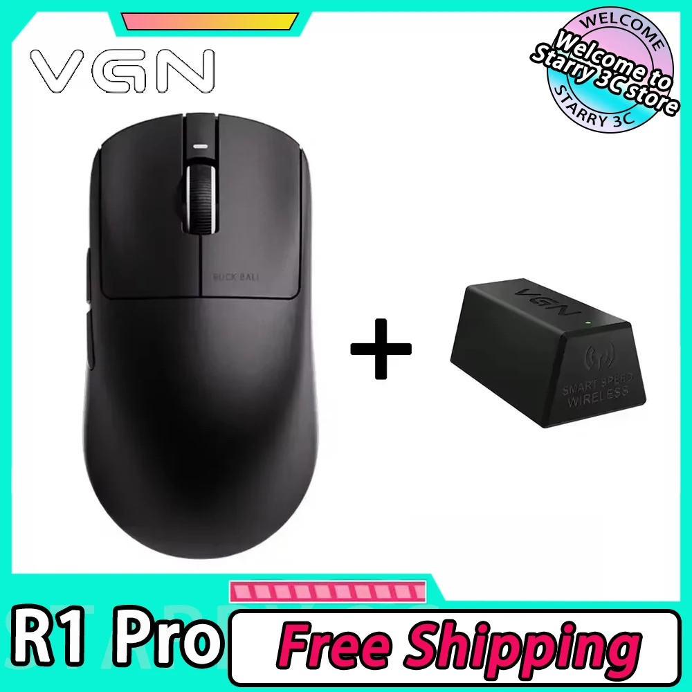 VGN-Dragonfly Mouse para Jogos Sem Fio, R1 Pro, Modo 3, Sensor PAW3395, Ergonômico Leve, Acessórios PC Gamer, Escritório