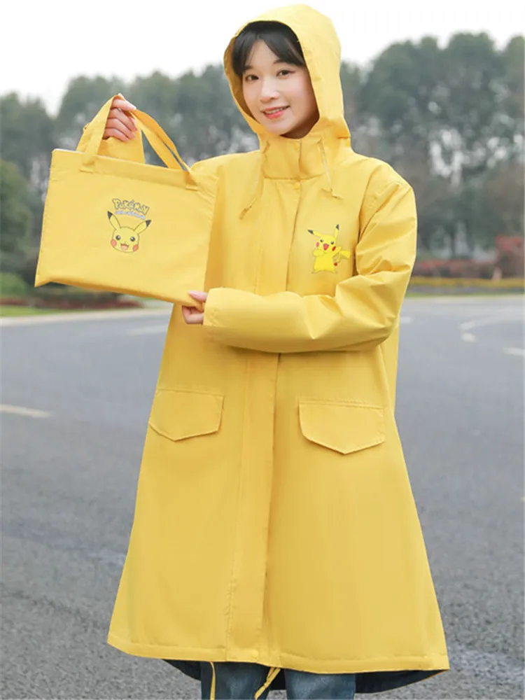 Nylon Yellow Rain Coat for Men and Women, Hiking Poncho, Breathable Long Portable Tour Rainwear, Fashion Jacket