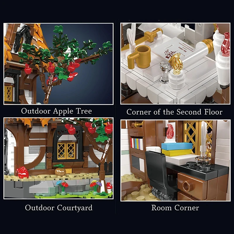 MOULD KING 16054 Collectible Wooden house Model Building Blocks Desk Decor Set Bricks Assembly puzzle Toy Christmas Gift For Kid
