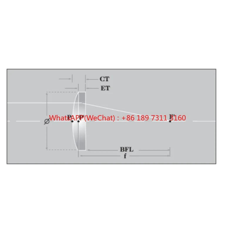 Calcium Fluoride CaF2 Plano-convex Lens Diameter 50mm Calcium Fluoride Lens 50.8mm UV Infrared Band