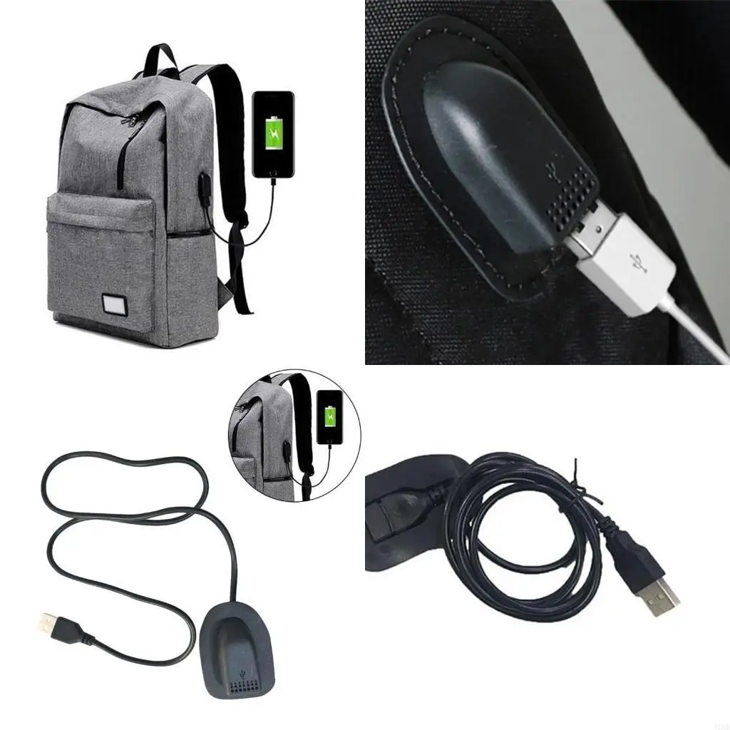 J1HD 27.5inch Backpack/Packsack External Extend USB Port Charging Adapter Cellphone Cable Cord (Black)