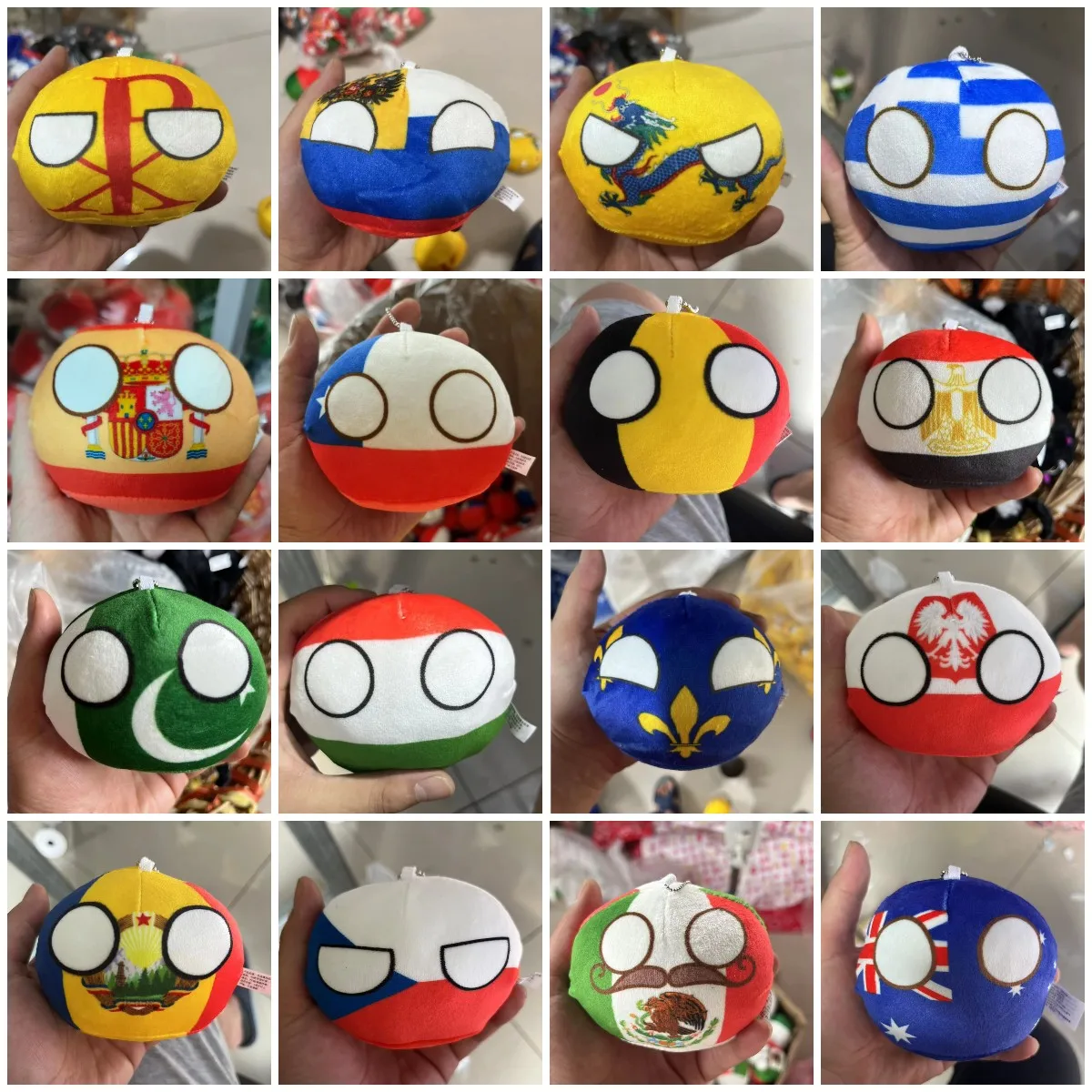 68 styles 10cm Country Ball Plush Toys Polandball Pendant Country Balls  Christmas Gift for Kids Countryball Stuffed Doll Toy