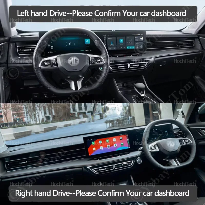 اكسسوارات السيارات ظلال الشمس ل MG كل جديد HS 2024 ~ 2025 جلد الغزال داشمات غطاء لوحة القيادة وسادة حماية الأسود داش حصيرة #2