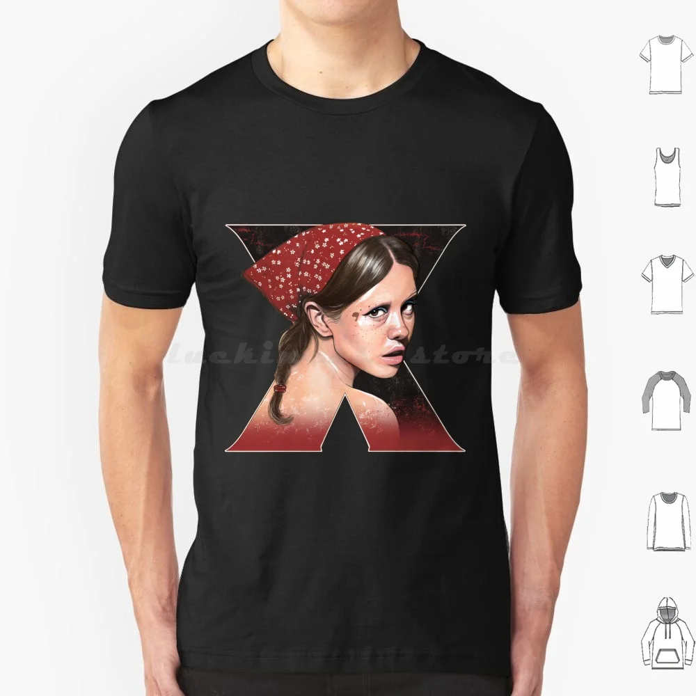 X Movie Character T Shirt Big Size 100% Cotton X Movie Ti West A24 Movie Film 2022 Pearl Pearl Movie A24 Horror House Of The