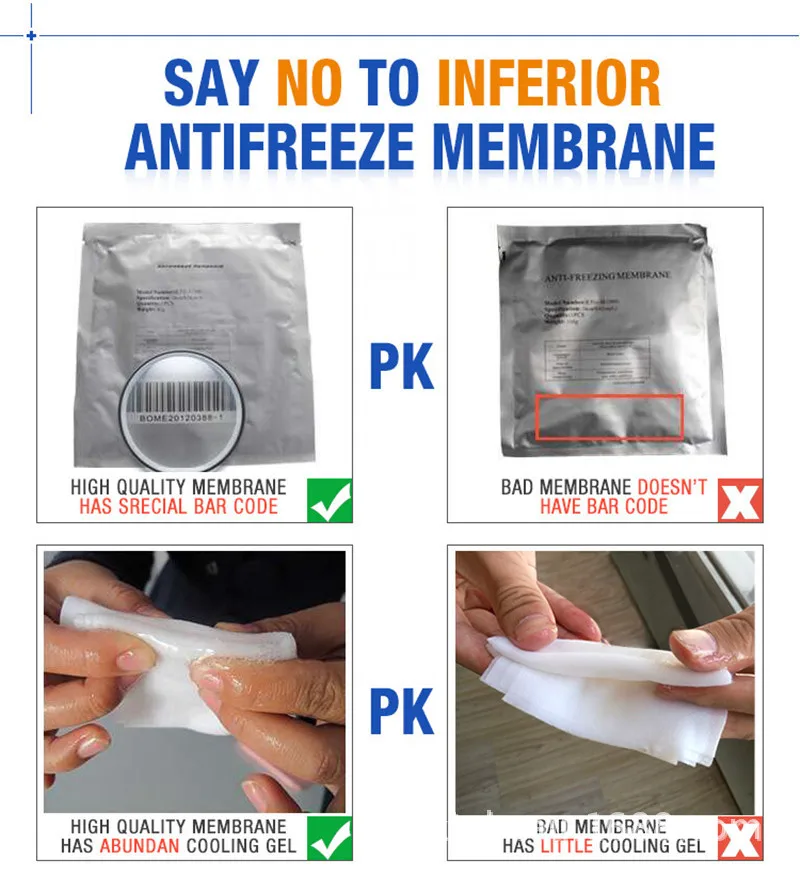 5pcs Antifreeze Membranes Freeze Fat Pad For Cryolipolysis Slimming Lipo Machine Beauty Health Care