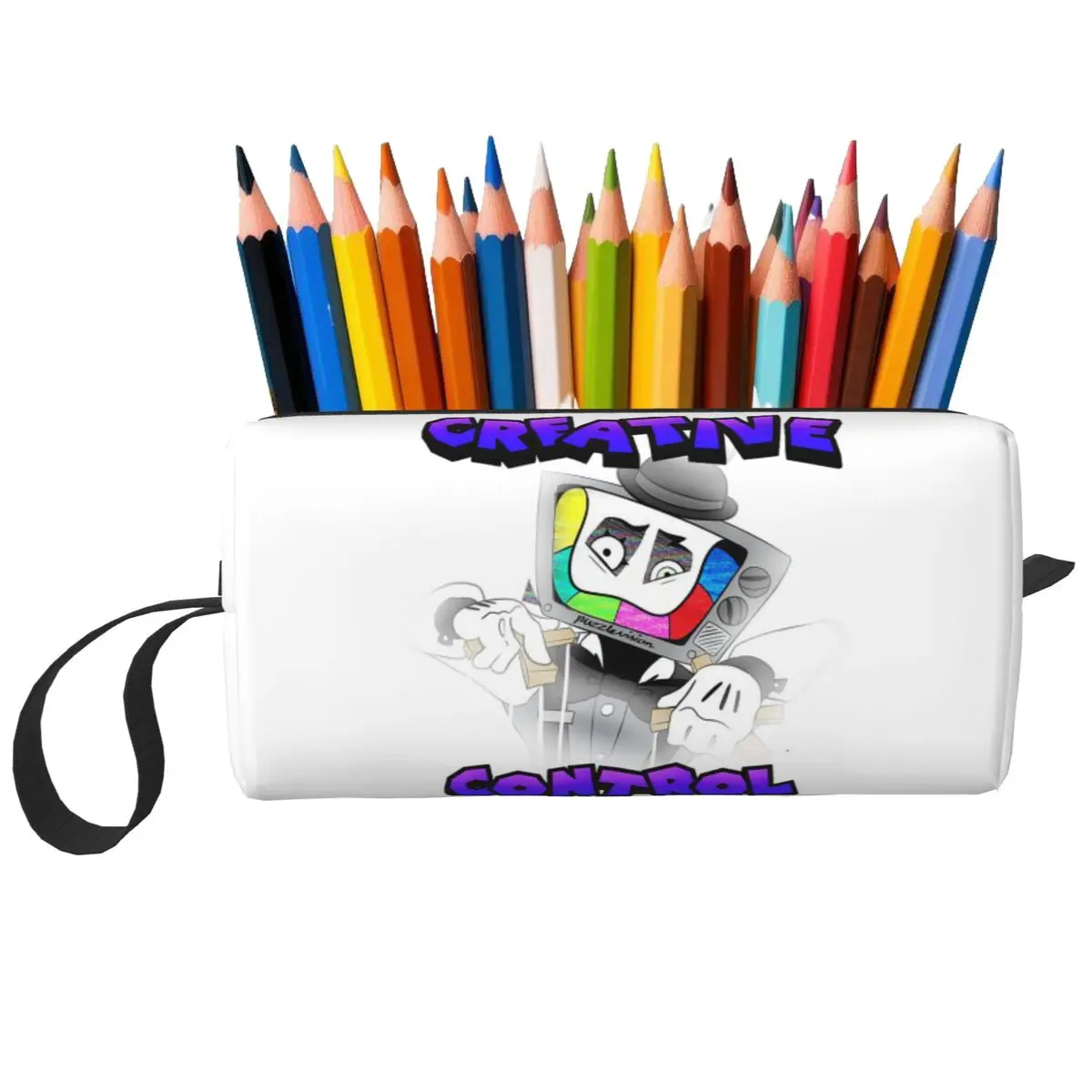 Creative Control (Mr. Puzzles) (Transparent Version) Pencil Case Pen Box Pencil Bag Stationery Supplies Travel Organizer Pouch