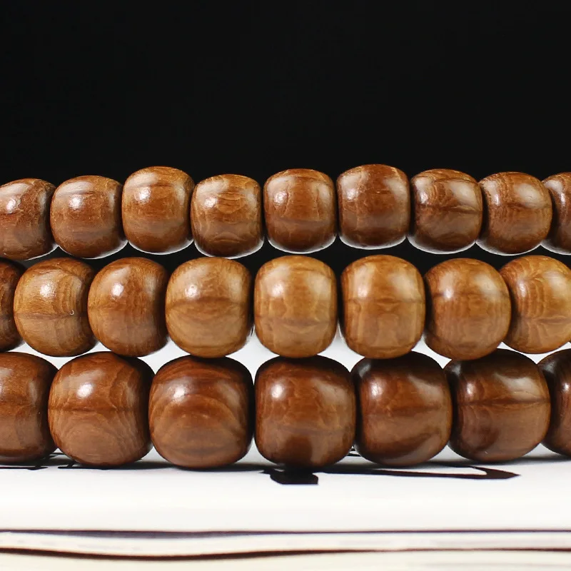 Abelia Bracelet Barrel Beads108Beads Bracelet Wutai Mountain Dragonwood Beads Hand Toy Crafts Wooden String Wholesale