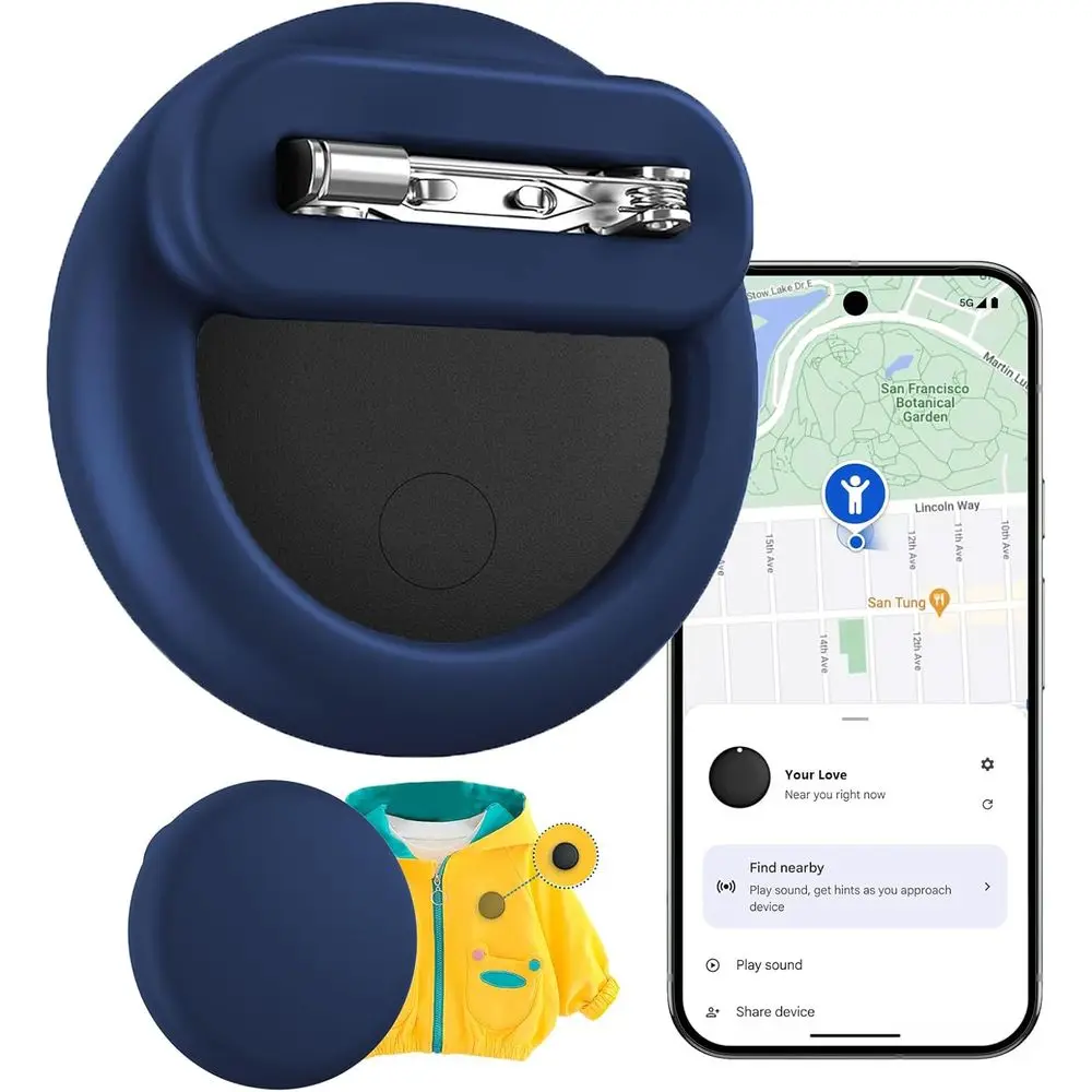 

Smart Tags Tracker for Kids, Android Hidden Tracker for Children, GPS Locator with Safety Pins Holder, Bluetooth Item Finders, A