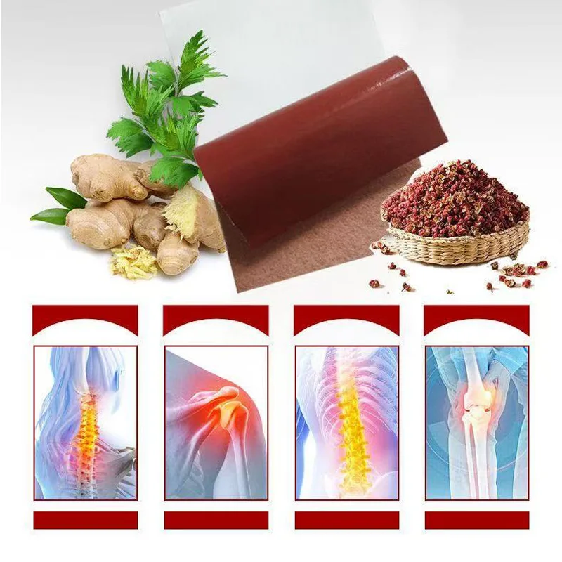 

80PCS Sichuan pepper ginger patch for fever knee waist and joint pain dampness dispelling and cold dispelling moxibustion patch