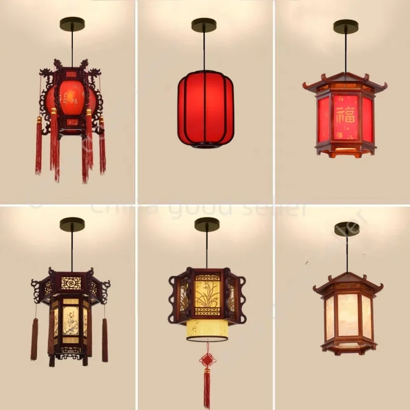 Chinese Classical Lantern, Chandelier, Hot Pot Restaurant, Outdoor Hallway, Decorative Light