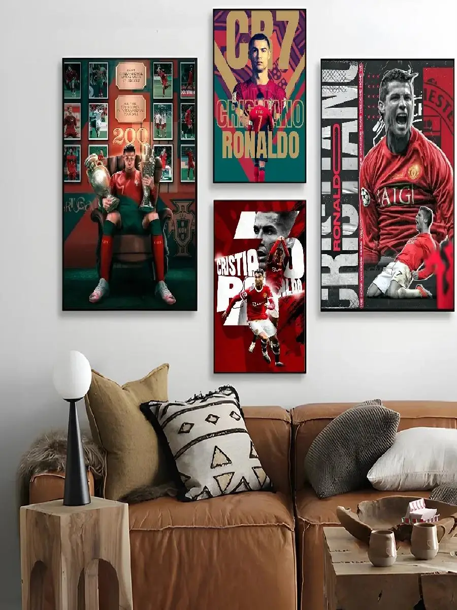 Cristiano Ronaldo CR Vintage Wall Art HD Canvas Print for Home  Living Room Decor