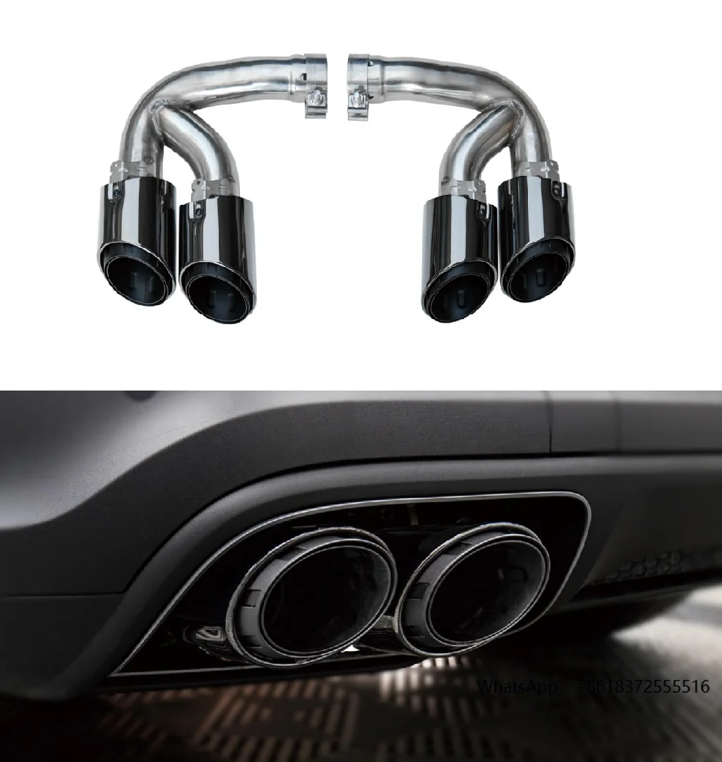 

Car Exhaust Tailpipe Modified Bright Black Sports Exhaust Tips for Porsche Cayenne 2024